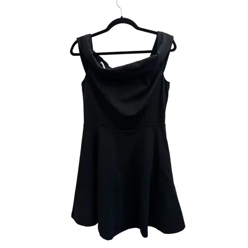 Lulus Season of Fun Black Off the Shoulder Skater Dress - Picture 2 of 10